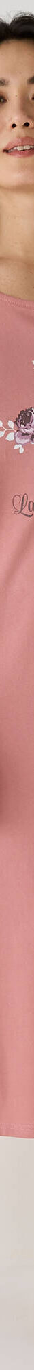 Chemise de nuit longue manches courtes  (rose) Chemise de nuit longue manches courtes  (rose)